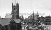 St Andrew's Church and Cross, Plymouth, Devon. c.1904