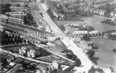 Station Road & Station from the air, Chingford, London. c.1920's.