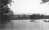 Boating on Highams Park Lake, Chingford, London, London. c.1920's