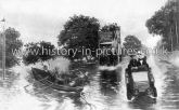 Floods at Lea Bridge Road, Leyton, London. c.1904.
