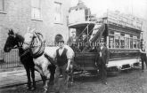 Horse Drawn Bus, Poplar to Bloomsbury, london. c.1903.