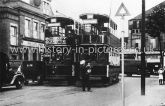 Trolley Buses at Markhouse Road junction with Lea Bridge Road, Leyton, London. c.1930's