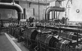 Engine Room of the LCC Pumping Station, Stratford, London. c.1910