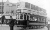 Trolley Bus No. 57 enroute to Liverpool St, Bell Corner, Walthamstow, London. 25th Aug 1932