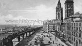 Overhead Electric Railway & St. Micheals church. Liverpool. c.1908