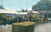 Outside Stalls in Oldham Market, Oldham, Lancashire. c.1906