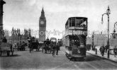 Westminster Bridge & Houses of Parliament, London. c.1912