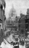 Fleets Street and St. Pauls Catherdral, London. c1890's.