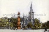 Queen Victoria Clock Tower & Christ Church, Highbury., London. c.1905