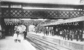 On the platform, GNR, Church End Station, (now Finchley Central) London. c.1905