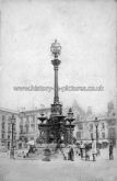 Samuel Isaac's Fountain, Market Square, Northampton. c.1890's.