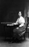 Beatrice, sitting at H J Leeson Studio, 22 Hood Street, Northampton. c.1910.