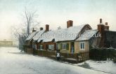 Wilford Cottages in Winter, Nottingham, Nottinghamshire. c.1905
