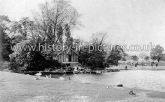 The Boat House and Lake, Regents Park, London. c.1915.
