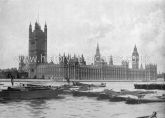 The Houses of Parliament and River Thames, London. c.1890's