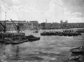 Custom House and River Thames from London Bridge, London. c.1890's