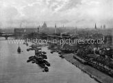 A View Up River from the Tower Bridge -High Level-, London. c.1890's