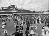 Luncheon Interval, The Eton and Harrow Match at Lord's, St John's Wood, London. 1895