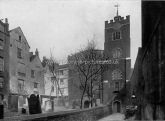 St. Bartholomew's Church, Churchyard, London. c.1890's.