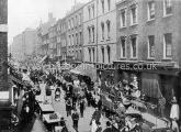 A Teeming Whitechapel Street, Brick Lane, London. c.1890's.