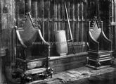The Coronation Chairs & State Sword & Shield, Westminster Abbey, London. c.1890's.