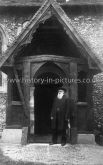 St Martin Church and Vicar, White Roding, Essex. c.1910's