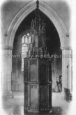 The Font, Thaxted Church, Thaxted, Essex. c.1910.