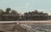 Sea wall and St Peter & St Paul's Church, West Mersea, Essex. c.1905
