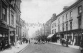 Driving Pigs through The High Street, Romford, Essex. c.1905