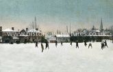 Snowballing, Haven Green, Ealing, London. c.1906