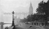 House of Parliament & Embankment, London, c.1910.