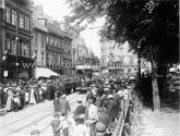 First Electric Tram in Northamptom, Mercers Row. 21st July 1904
