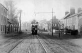 Harborough Road from junction with Welford Road towards Cock Hotel, Kingsthorpe, Northampton. c.1905.